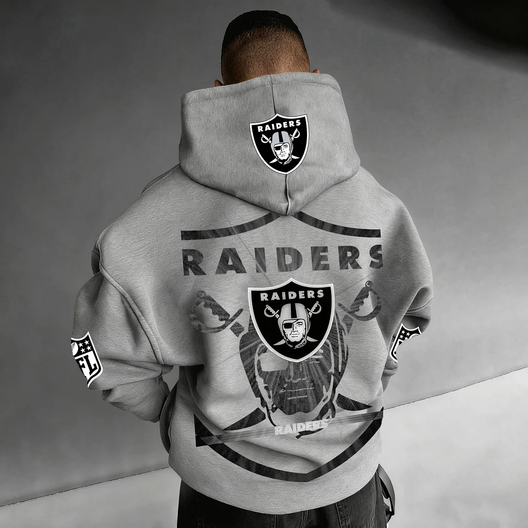 Unisex Rugby Championship Team Logo Print Oversized Casual Hoodie