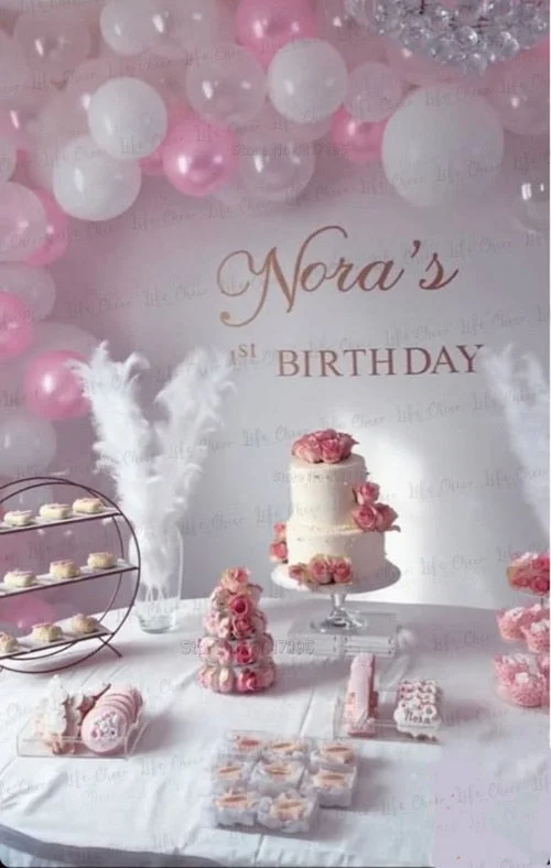 Birthday Party Vinyl Wall Decals Custom Names And Texts Wall Plexiglass Board Sticker Parties Wedding Ceremony Decoration Arts