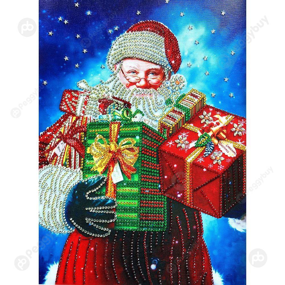 

40*30CM Special Shaped Diamond Painting-Santa Claus, 501 Original