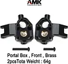 AMK UTB18 Axle Portal Covers, Brass Counter Weight Axle Housing Black Coating for Axial RC Crawler 1/18 UTB18 Capra Unlimited Trail Buggy RTR Upgrade Part