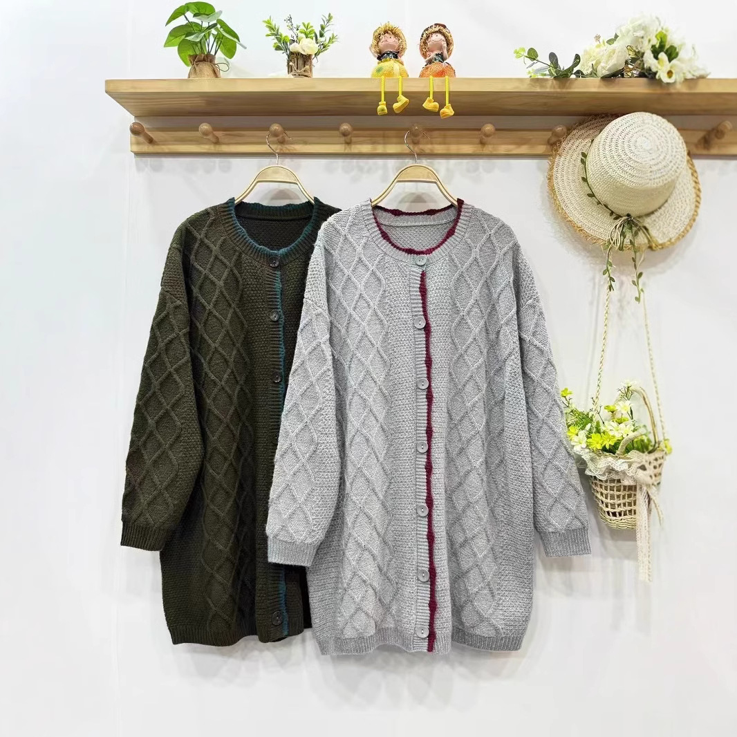 Chicfifth Sweater Women Winter Long Sleeve High Quality Autumn Vintage Top Knitted Cardigan