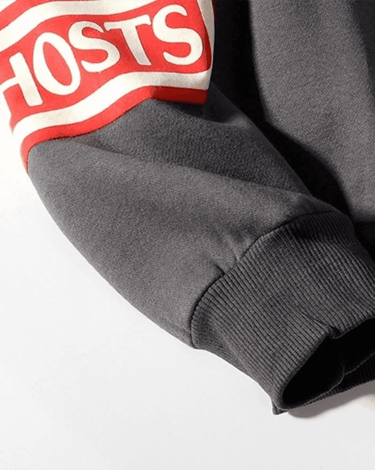 Brownm Letters Printed Long Sleeve Hoodie