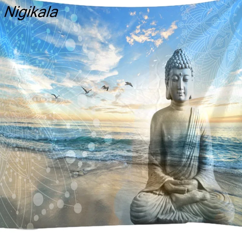 Nigikala Statue Tapestry Twin Hippie Wall Hanging Bedspread Throw Cover Bohemian Beach Mat Table Cloths Home Art Decor Blanket