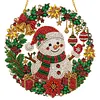 Diamond Painting Snowman Wreath Ornament Hanging Decor 9.45x9.45in