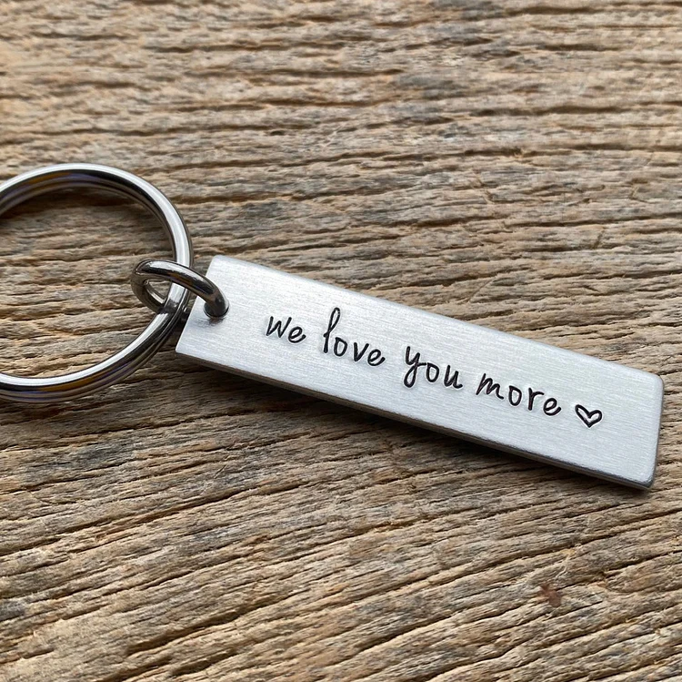 We Love You More Keychain for Friends Couple