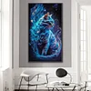 (40*70cm)Starry Night Cat - Round Partial AB Drill Diamond Painting