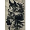 (Stamped/Counted) Horse Silhouette-11CT Cross Stitch 40*60cm(Big Size)
