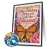Orange Butterfly Blessing Diamond Painting Kits for Adults Beginners 30x40cm