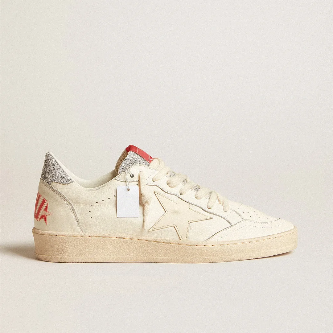 Gentlemen's Low Top Round Toe Stars Print Genuine Leather Causal Sport Sneakers 