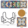 6pcs/set Diamond Painting Mandala Square Acrylic Coaster