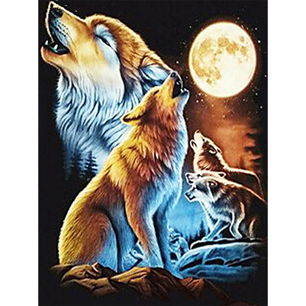 

Wolves - Square Drill Diamond Painting - 30*40CM, 501 Original