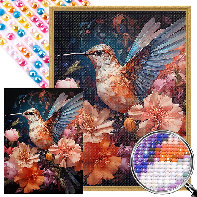 Kingfisher 30*40CM (Canvas) AB Round Drill Diamond Painting gbfke