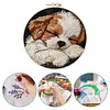 Border Collie Puppy-DIY Embroidery Kit with Pattern Cotton Threads Needles Hoop 29*29cm tapestrymarket