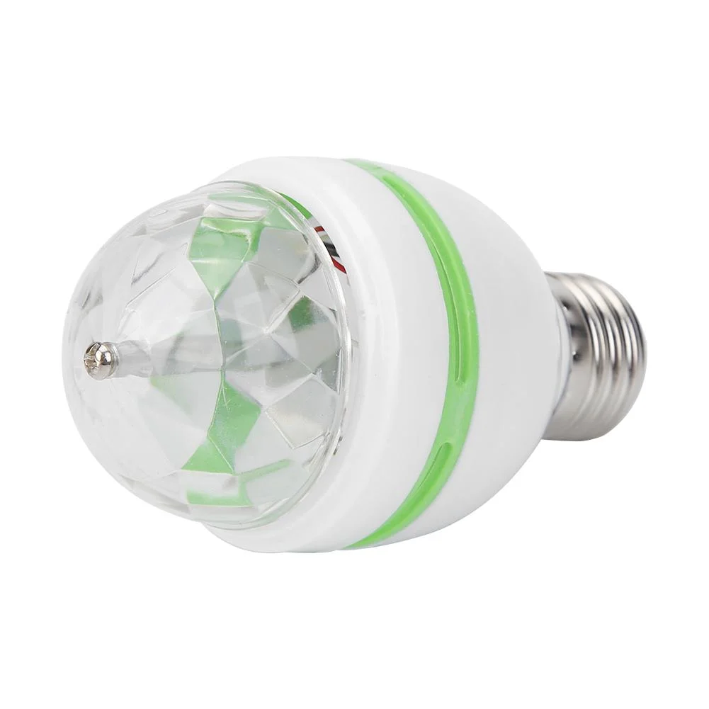 E27 RGB LED Bulb 3W Rotating Crystal Magic Ball Stage Party DJ Disco Light