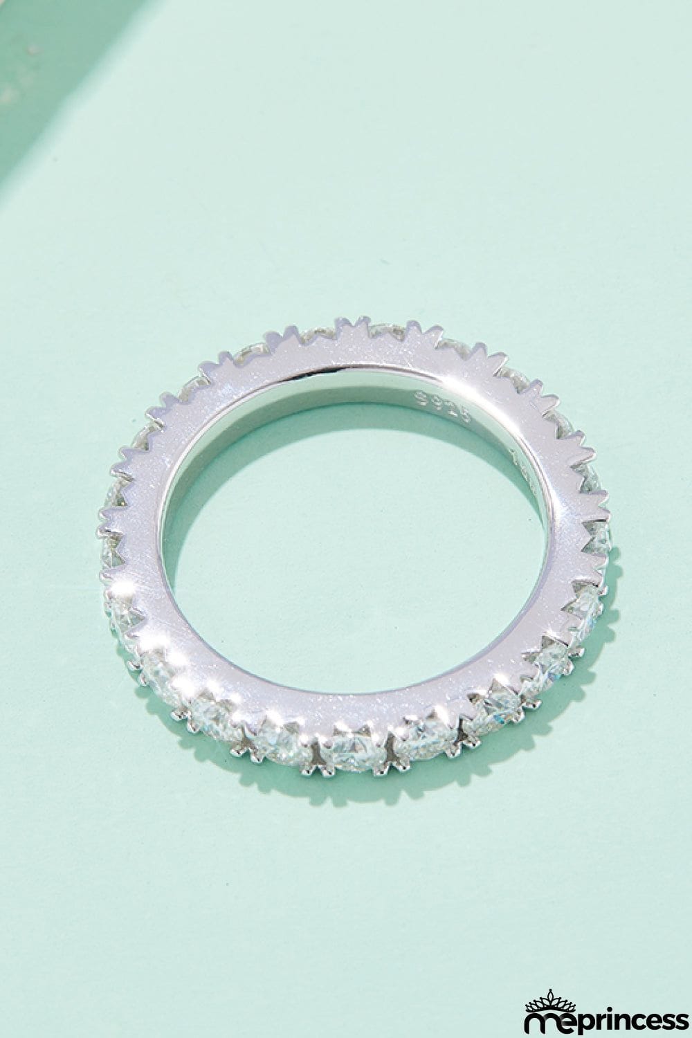 2.3 Carat Moissanite 925 Sterling Silver Eternity Ring