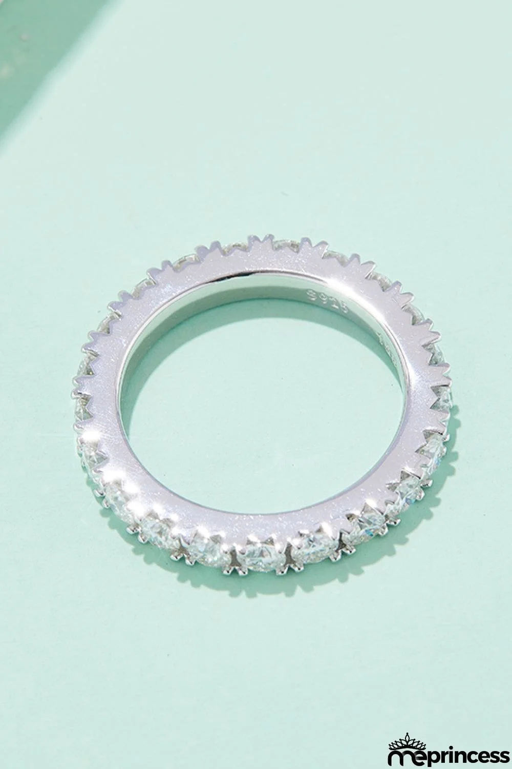 2.3 Carat Moissanite 925 Sterling Silver Eternity Ring