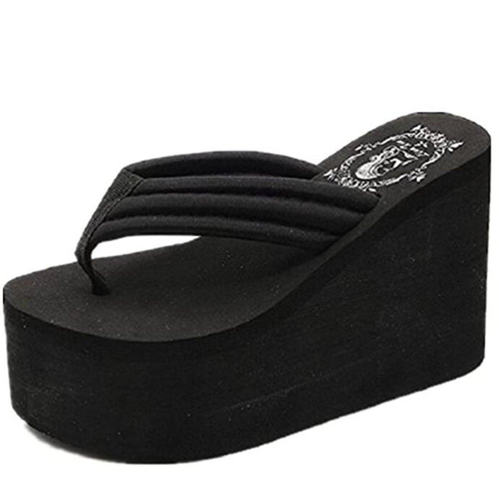 2021 Brand New Fashion INS Gothic Style Chunky Platform Sandals Outdoor Flip flops Slipper High Heels Summer Wedges Shoes Women