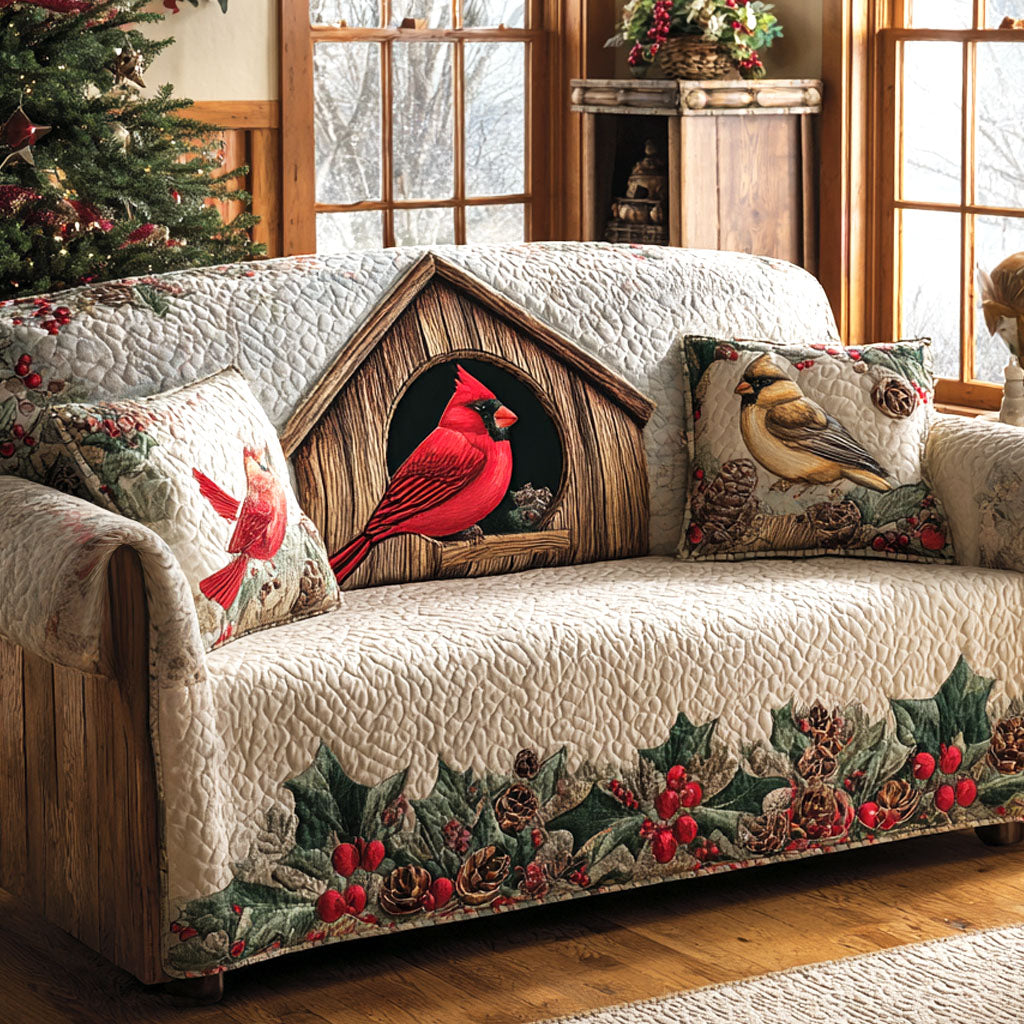 Holly Nest Quilted Sofa Cover NCU0TV1293 everthome