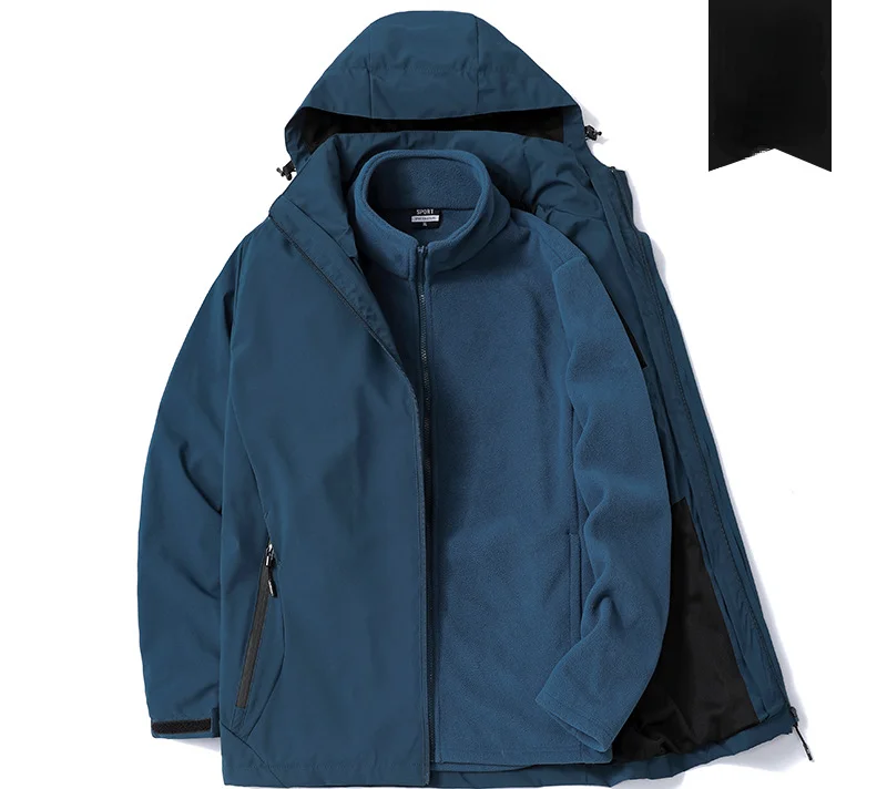 Multi-function Waterproof Warm Detachable Punching Jacket