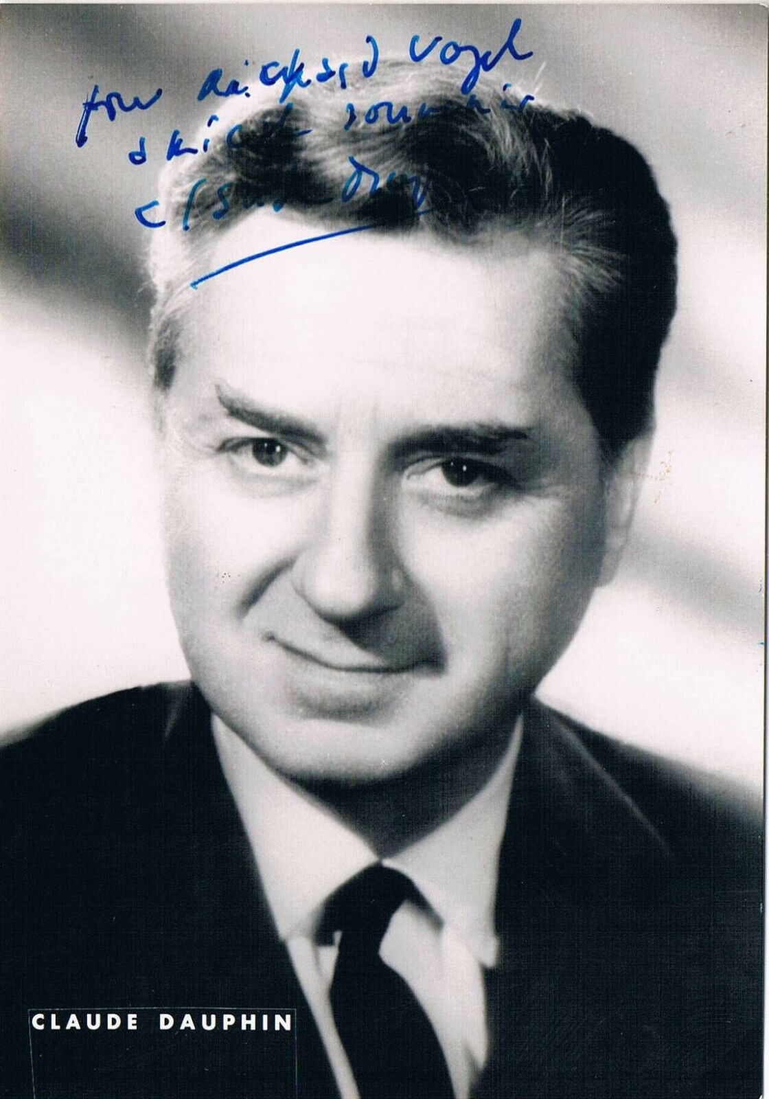 Claude Dauphin 1903-78 autograph signed Photo Poster painting 4x5.5