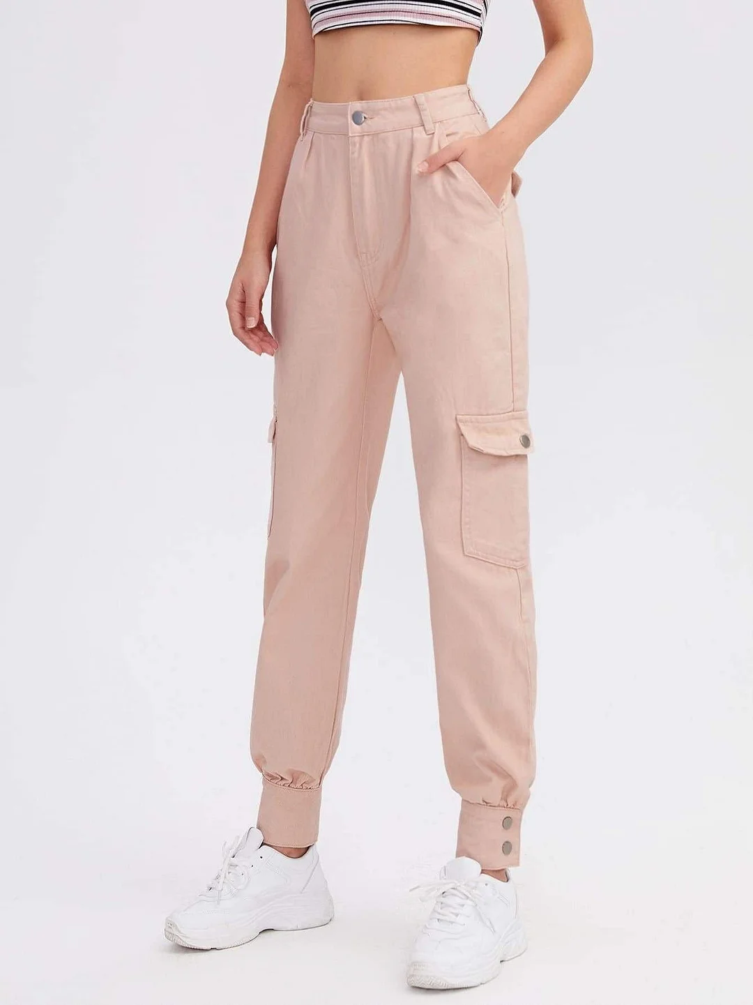 Flap Pocket Cargo Jeans