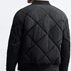 Men's Rhombus Stand Collar Cotton Jacket