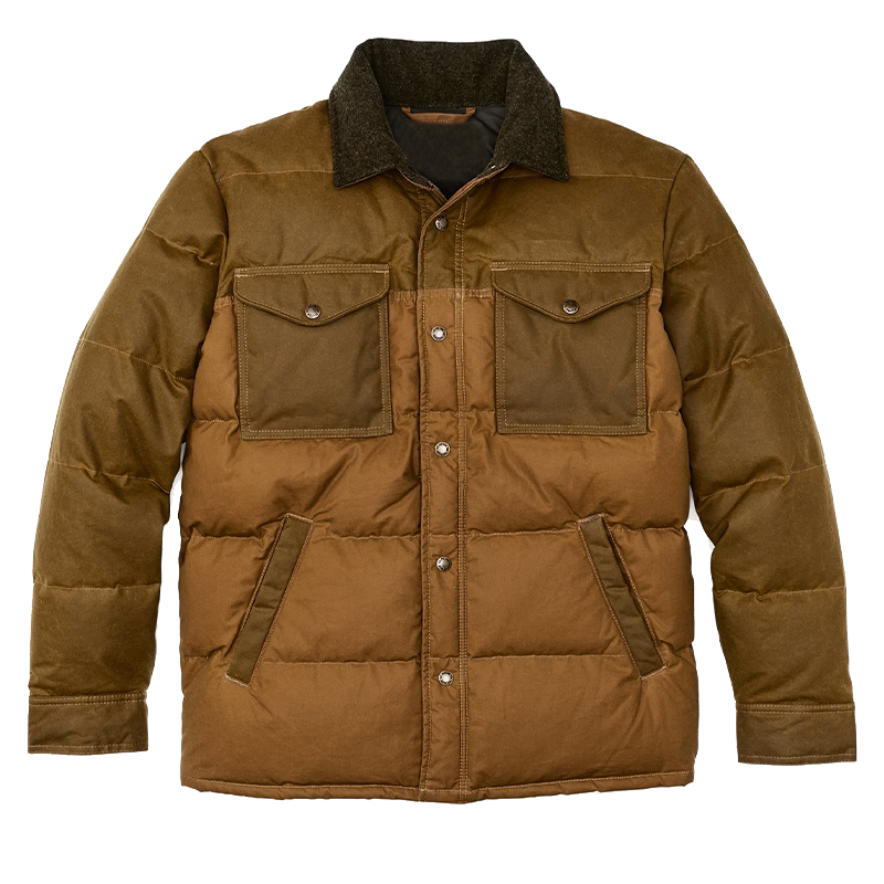 Men's Quilted Pocket Color Block Warm Jacket Coat