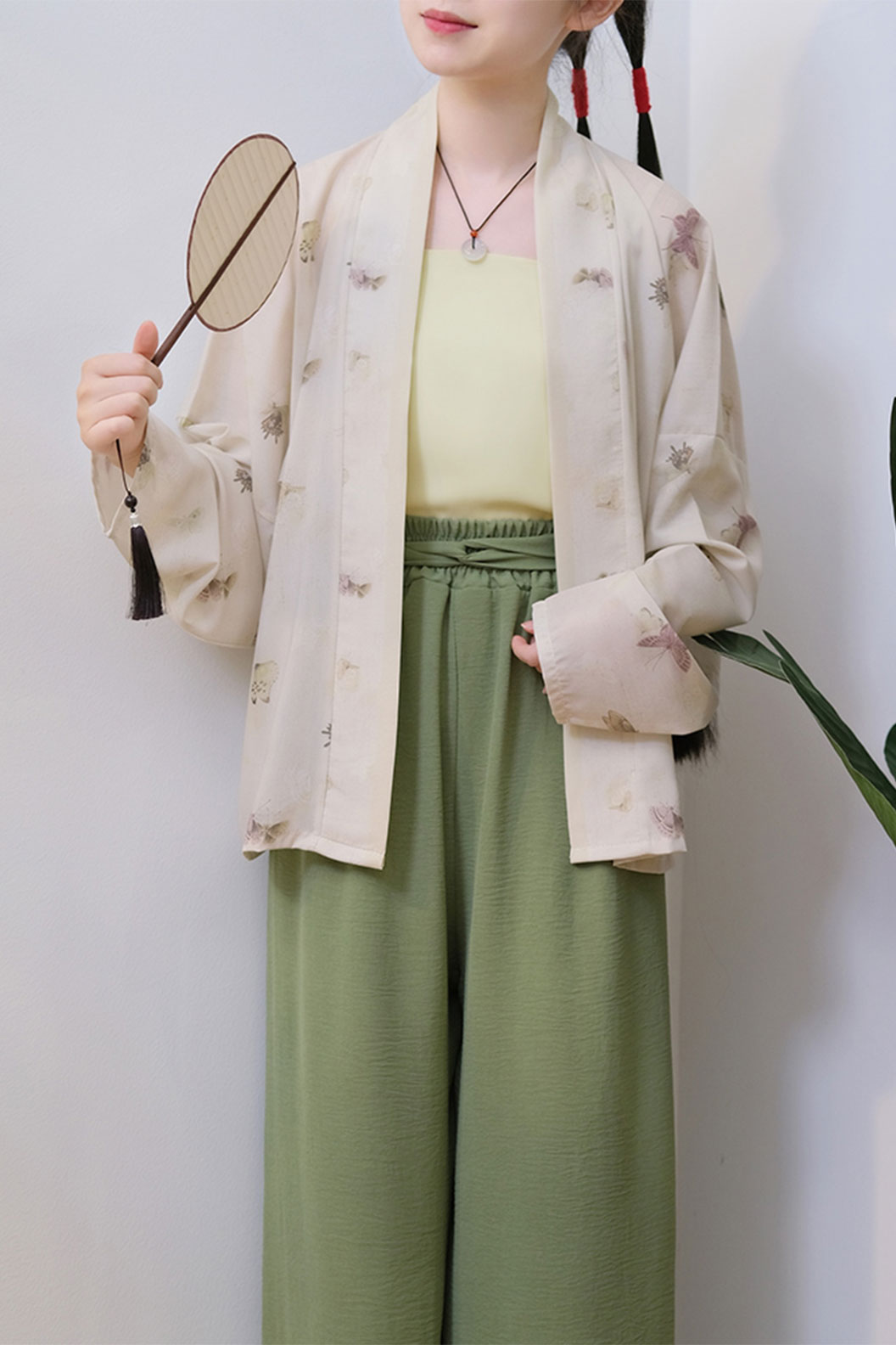 Modern Hanfu in Multi-color Three-piece Set with Song Dynasty Pants Hanfu - qingni 青霓 Stupa Stones