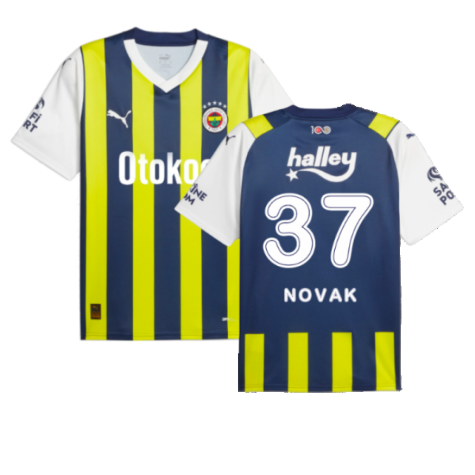 Fenerbahce Filip Novak 37 Home Shirt Kit 2023-2024
