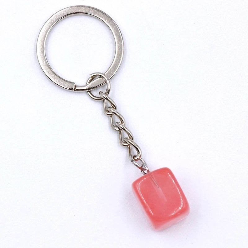 Fashion Irregular Natural Stone Keychain 1 Piece