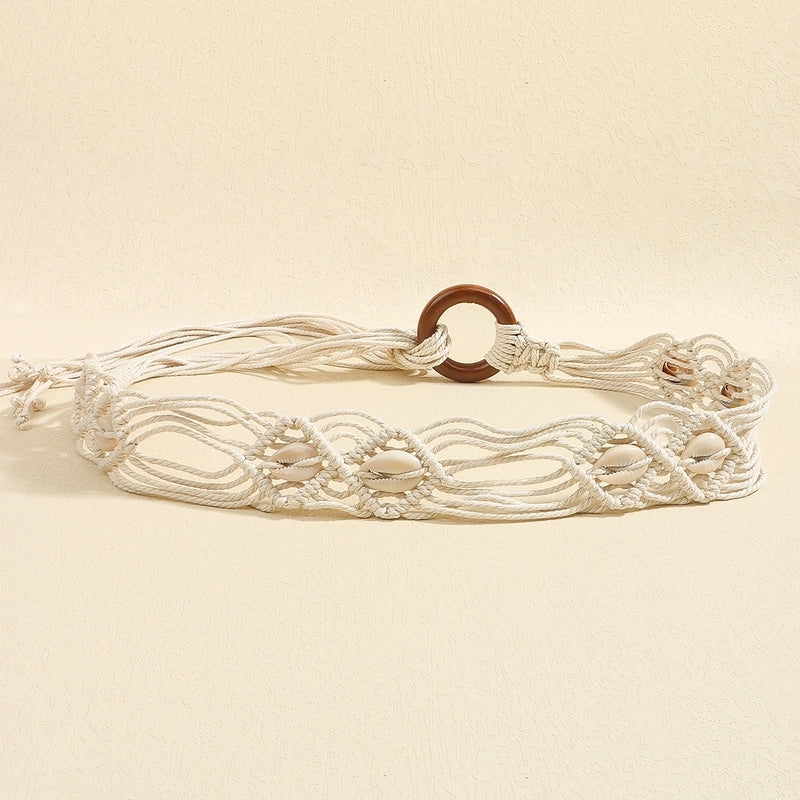 Casual Elegant Minimalist Geometric Braid Women’s Woven Belts