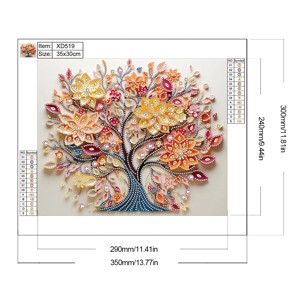 Diamond Painting - Partial Special Shaped Drill - Tree(Canvas|35*30cm)