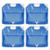 5L Camping Water Container Bags with Spout  Water Jug with Lanyard & Carabiner Foldable Water Storage Bags for Sport Camping Riding Mountaineer Backoacking