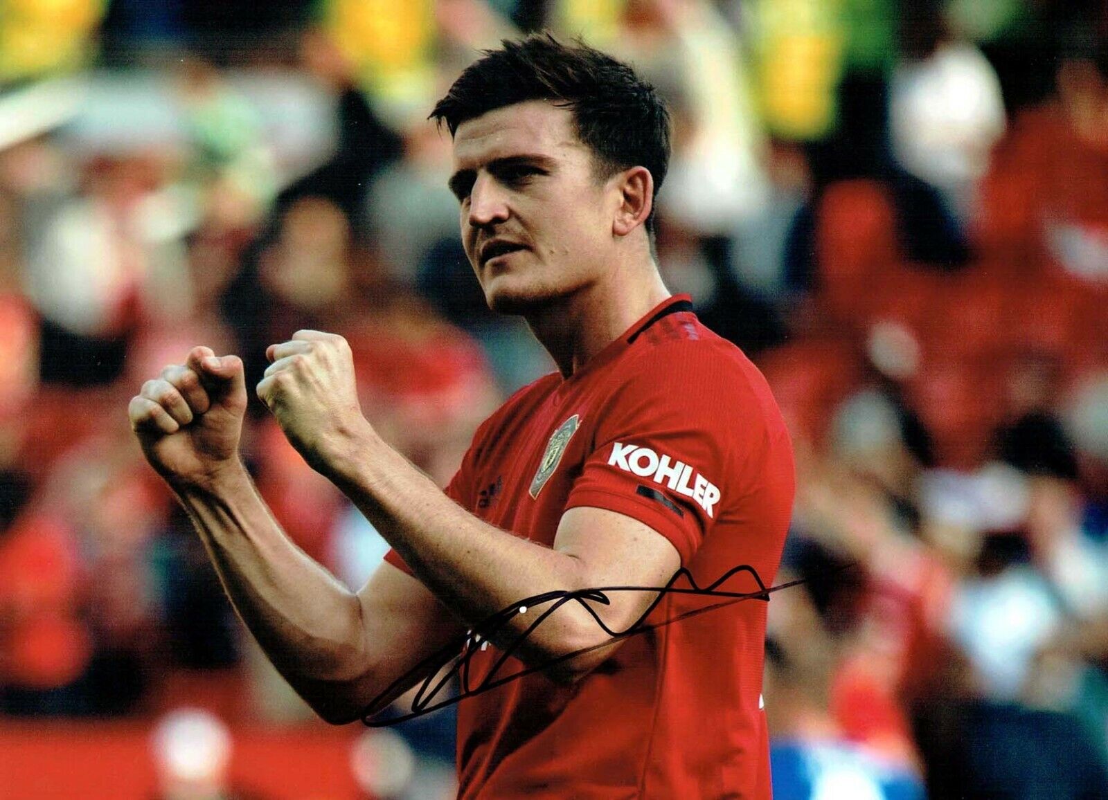 Harry MAGUIRE Signed Autograph 16x12 Photo Poster painting 1 AFTAL COA Manchester United Man Utd