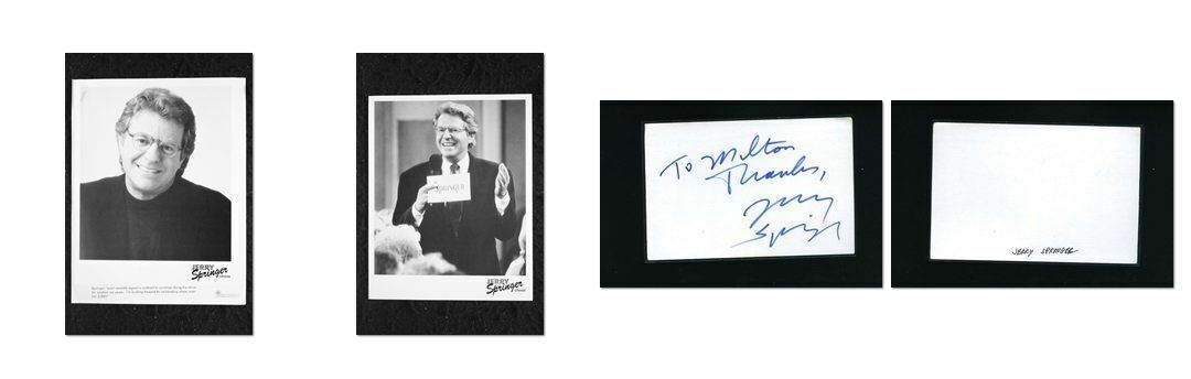 Jerry Springer - Signed Autograph and Headshot Photo Poster painting set - Jerry Springer Show