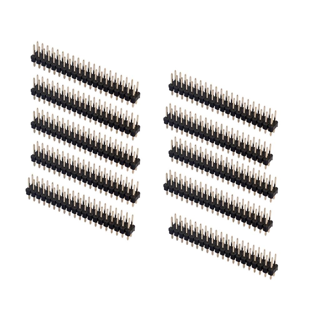 

10Pcs Dual Male Header 2.54Mm 2X20Pin Strip For Raspberry Pi Zero Gpio, 501 Original