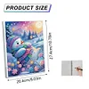 (US Local)Snowman Special Shaped 5D DIY Diamond Art Painting Notebook Kit for Beginners