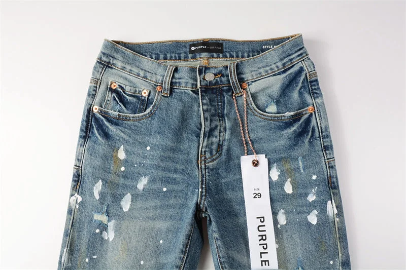Purple Fashion Jeans 9077