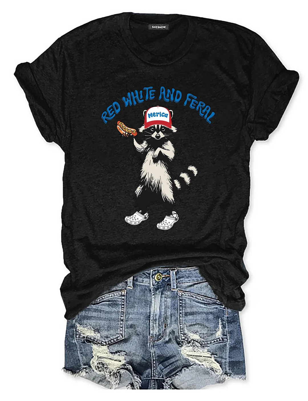 Red White And Feral T-shirt