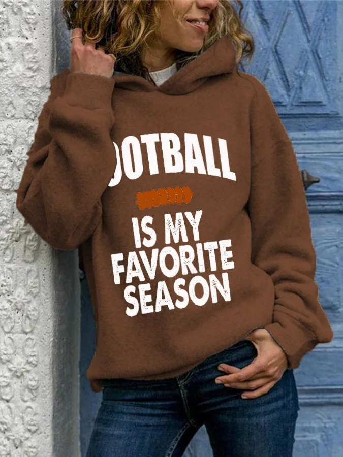 Women's Football Is My Favorite Season Hoodie