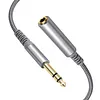 6.35mm Headphone Extension Cable Wear Resist Male To Female TRS Adapter Cord Multi-Purpose Hi-Fi Sound Stereo Extender Cord for IPhone/Headset/Smartphones