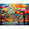 Umbrella Town-Framed oil painting by numbers 40*30CM