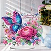 (US Local)Acrylic Special Shaped Butterfly Flower 5D DIY Diamond Painting Tabletop Decor