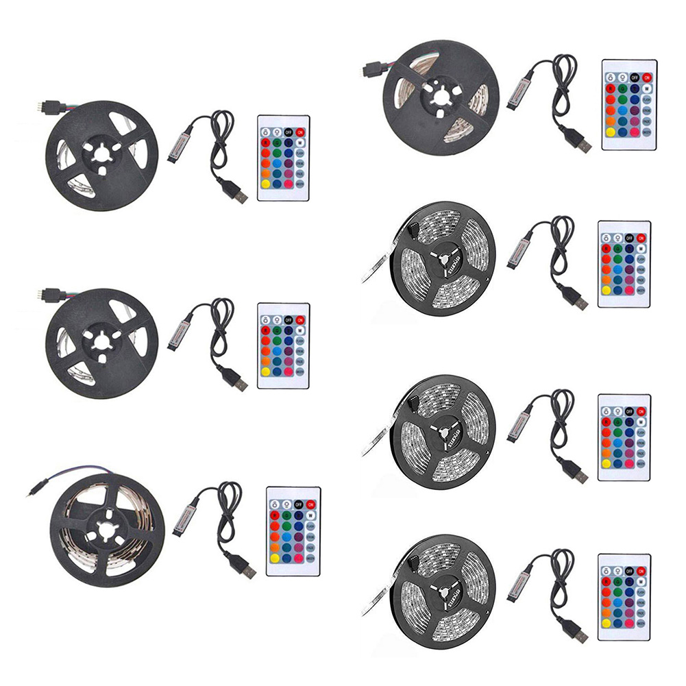 

SMD 5050 USB LED Strip Light IP65 Remote Control RGB Flexible Tape Lamp, 4m, 501 Original