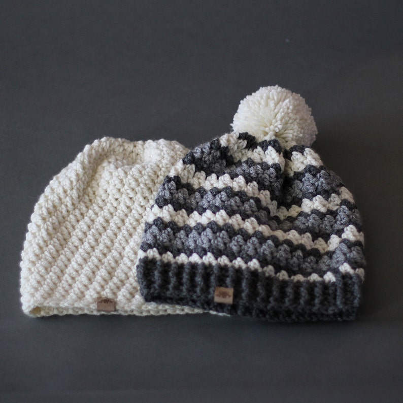 CROCHET PATTERN - Rainer Crochet Slouchy Hat Pattern - Striped Crochet Slouchy Hat Pattern - Easy Crochet Pattern - Striped Crochet Hat