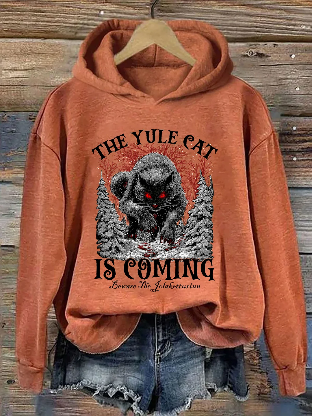 The Yule Cat Is Coming Hoodie