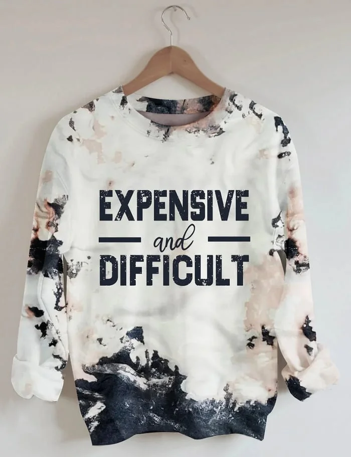 Women's Expensive&Difficult Tie Dye Print Sweatshirt