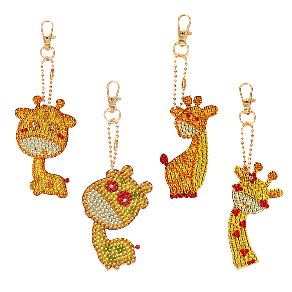 

4pcs Giraffe - 5D DIY Craft Keychain, 501 Original
