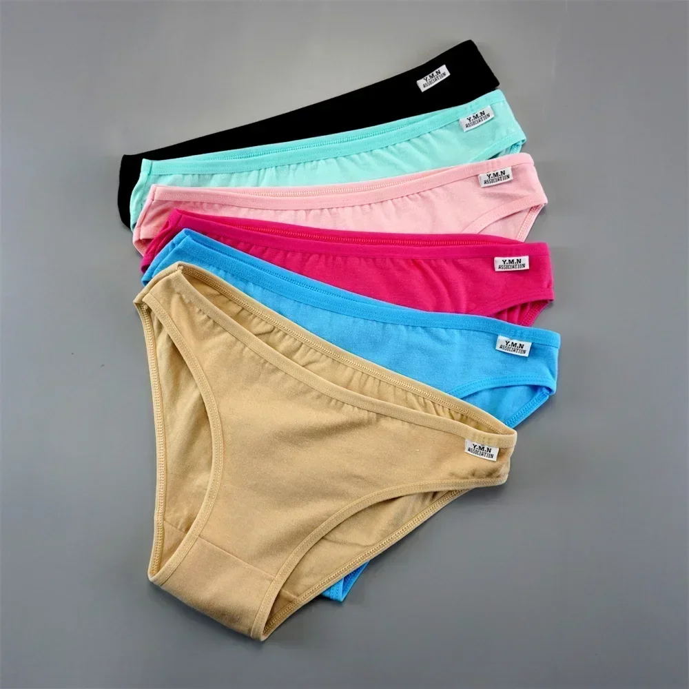 Gamehomew 3PCS/Pack Ladies Cotton Panties Free Shipping Comfortable Female Underpants Simple Solid Candy Color Underwear