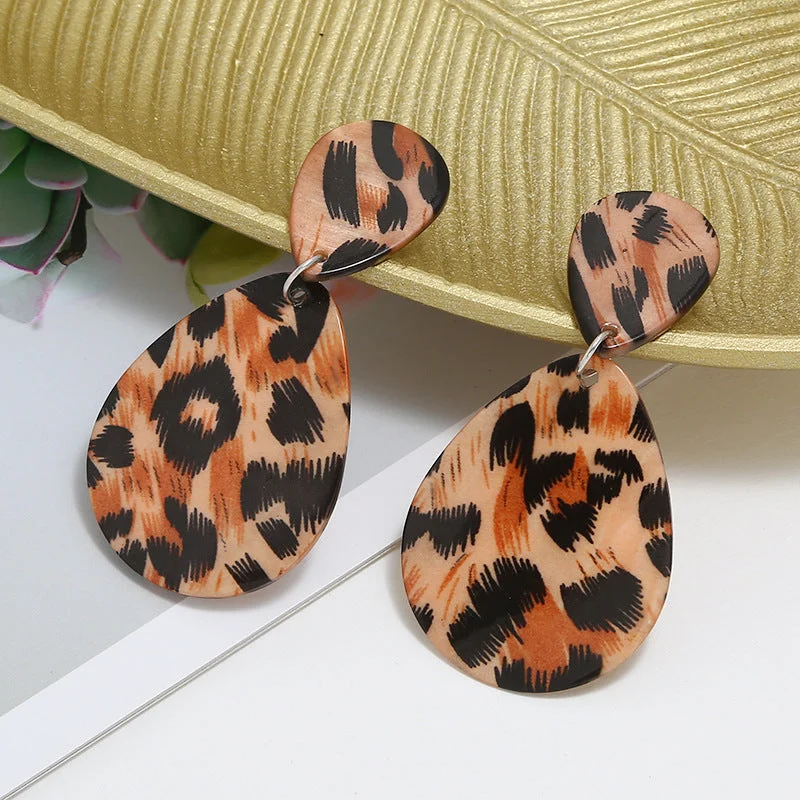 Leopard Acrylic Earrings